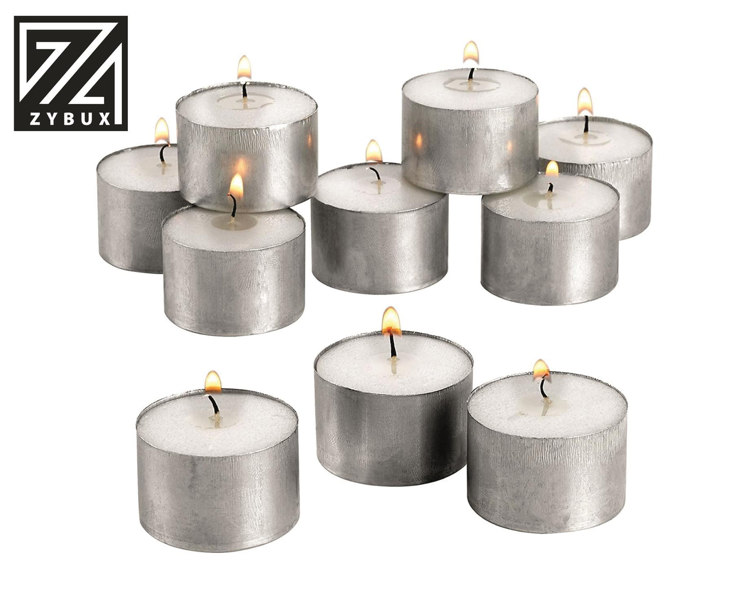 50 Tea Lights 8 Hour Long Burn Night Light Candles Unscented Tealights Tea Light