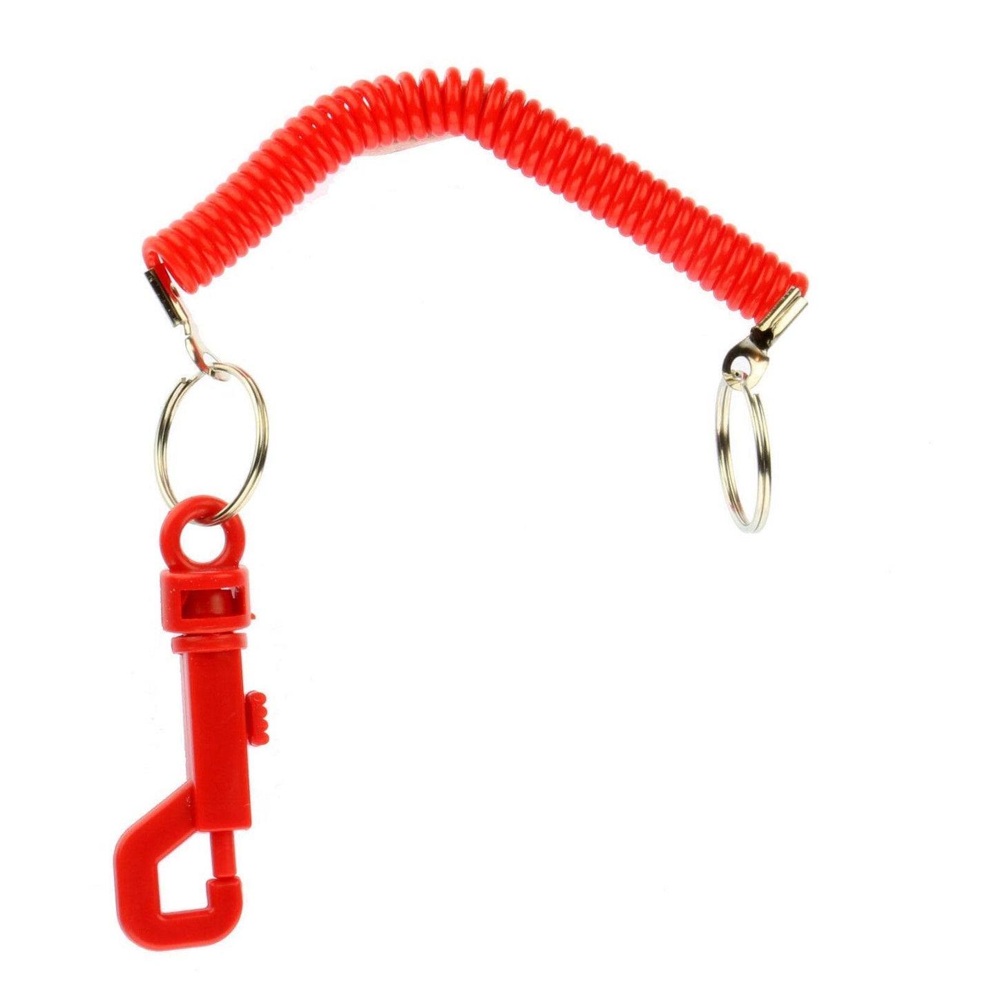 Spiral Key Chain Belt Snap Hook Clip On Ring Coil Stretch Spring Keyring Safe