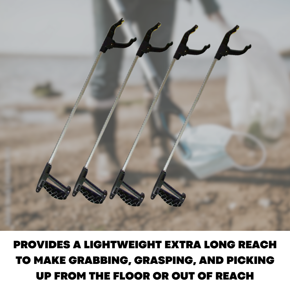 4x 75cm Grabber Reacher Long Reach Litter Pickup Tool Handheld Magnetic Tip - ZYBUX