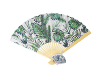 Floral Hand Fan Folding Decorative Summer Theme Bamboo Paper Fan Wedding Party