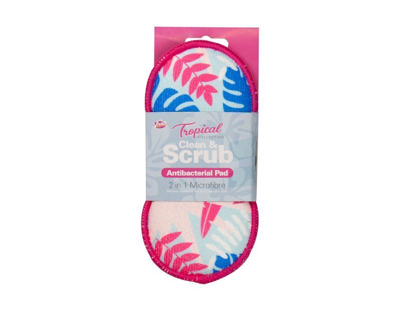 2 in 1 Microfiber Scouring pad Kitchen Cleaning Scrub pad - ZYBUX