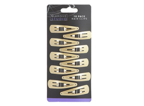 10x Hair Clips Snap Hairpins Slides Kirby Pins Set Women Baby Girls Metal Grip - ZYBUX