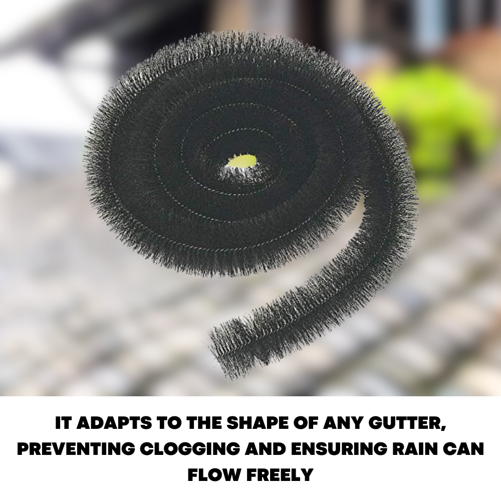4M Gutter Brush Leaf Guard Guttering Protection Roof Drain Pipe Block Prevention - ZYBUX