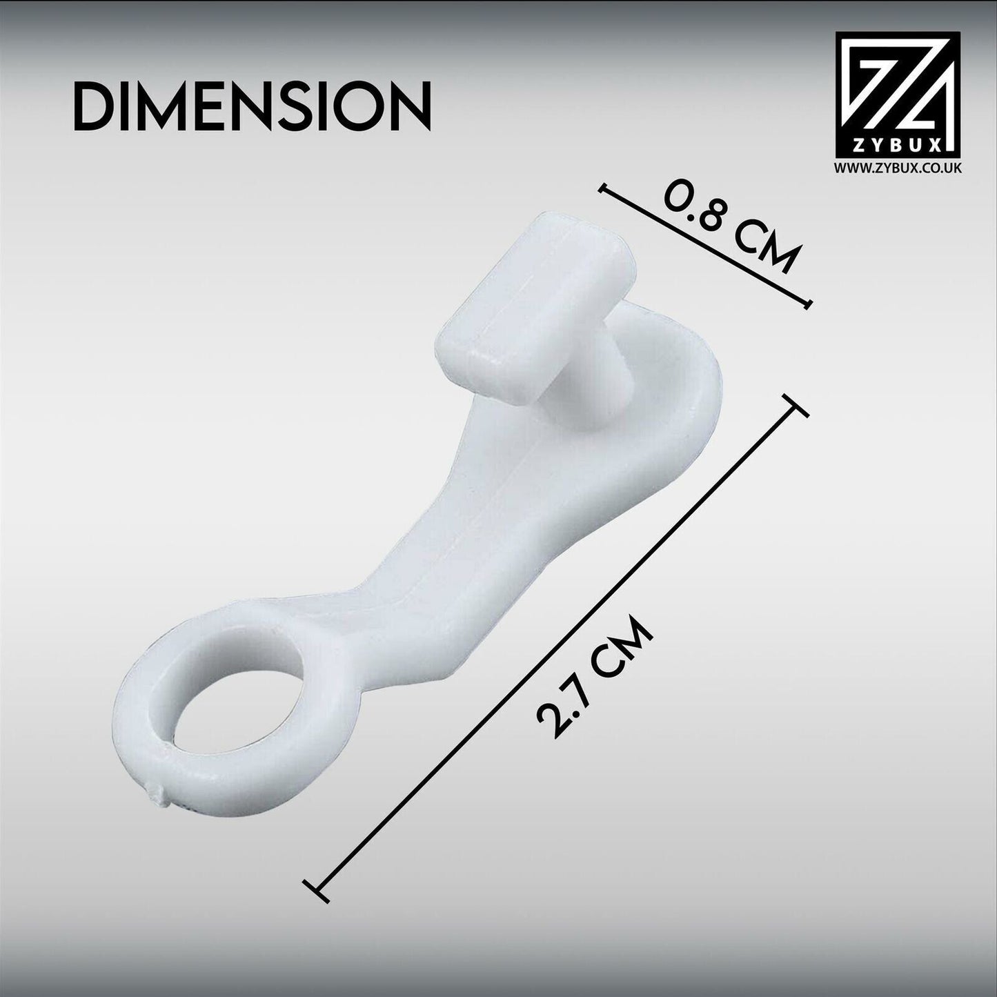 100x Nova Deluxe For Swish Curtain Hooks Runner White Curtain Track Rail Gliders - ZYBUX