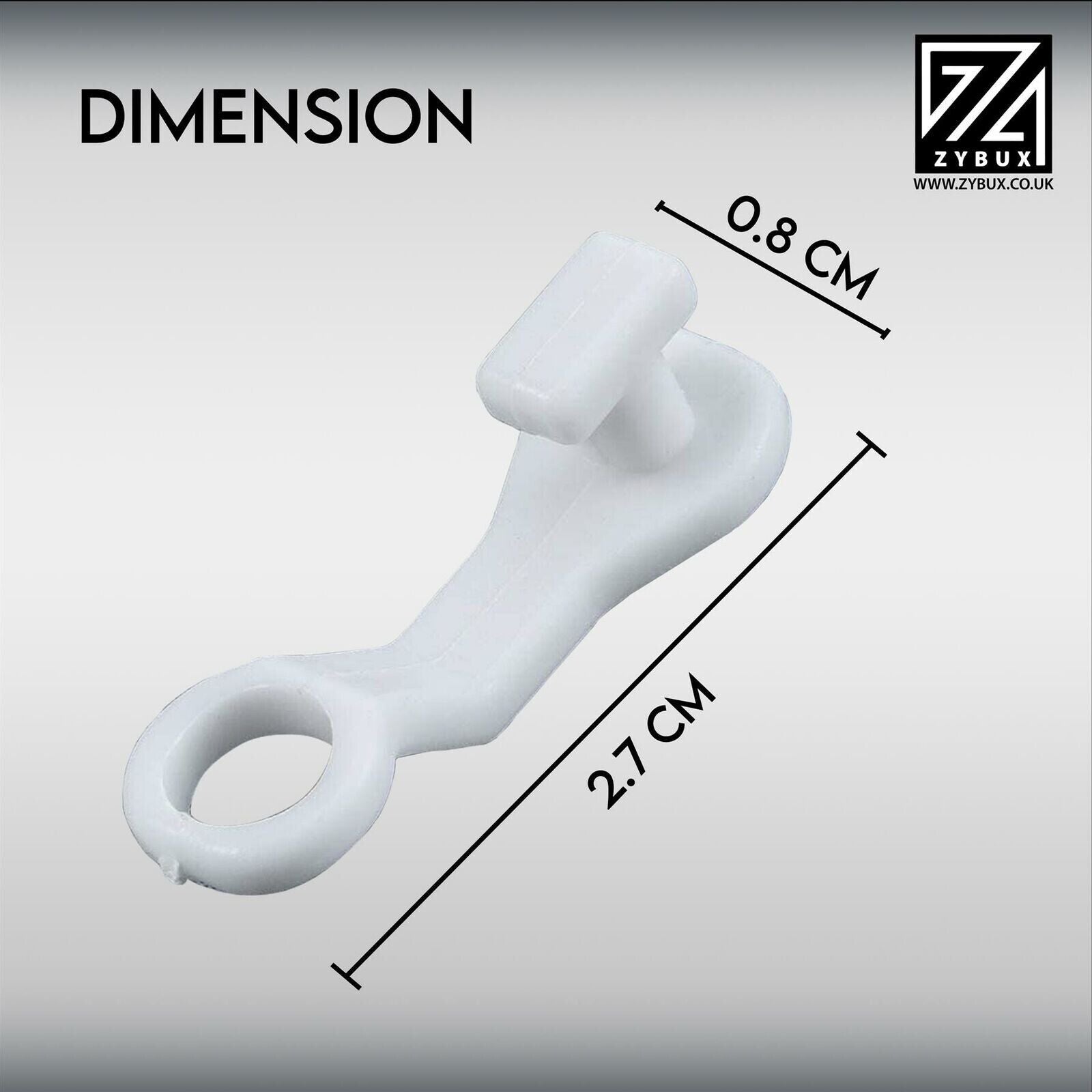 100x Nova Deluxe For Swish Curtain Hooks Runner White Curtain Track Rail Gliders - ZYBUX