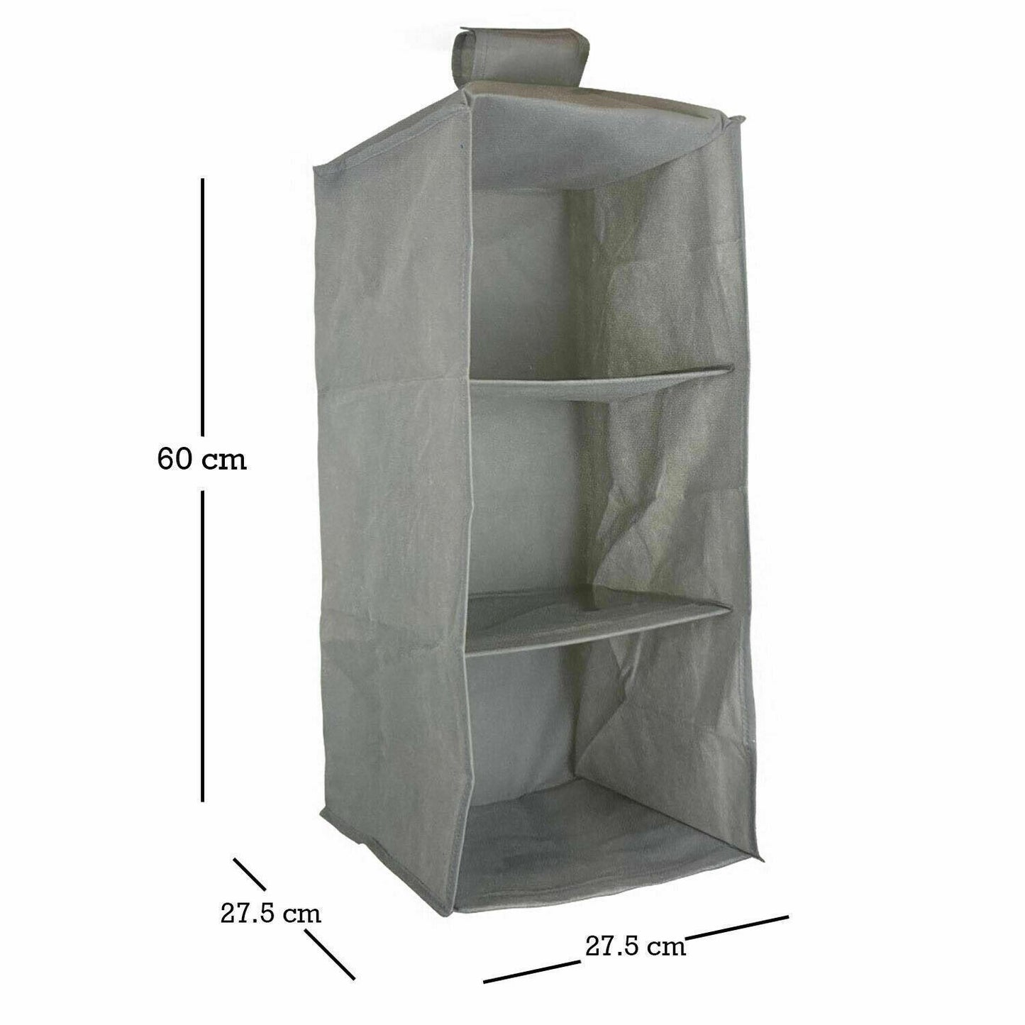 3 Pocket Wardrobe Hanging Shelf Storage Rack Clothes Shoes Organise Hang Closet - ZYBUX