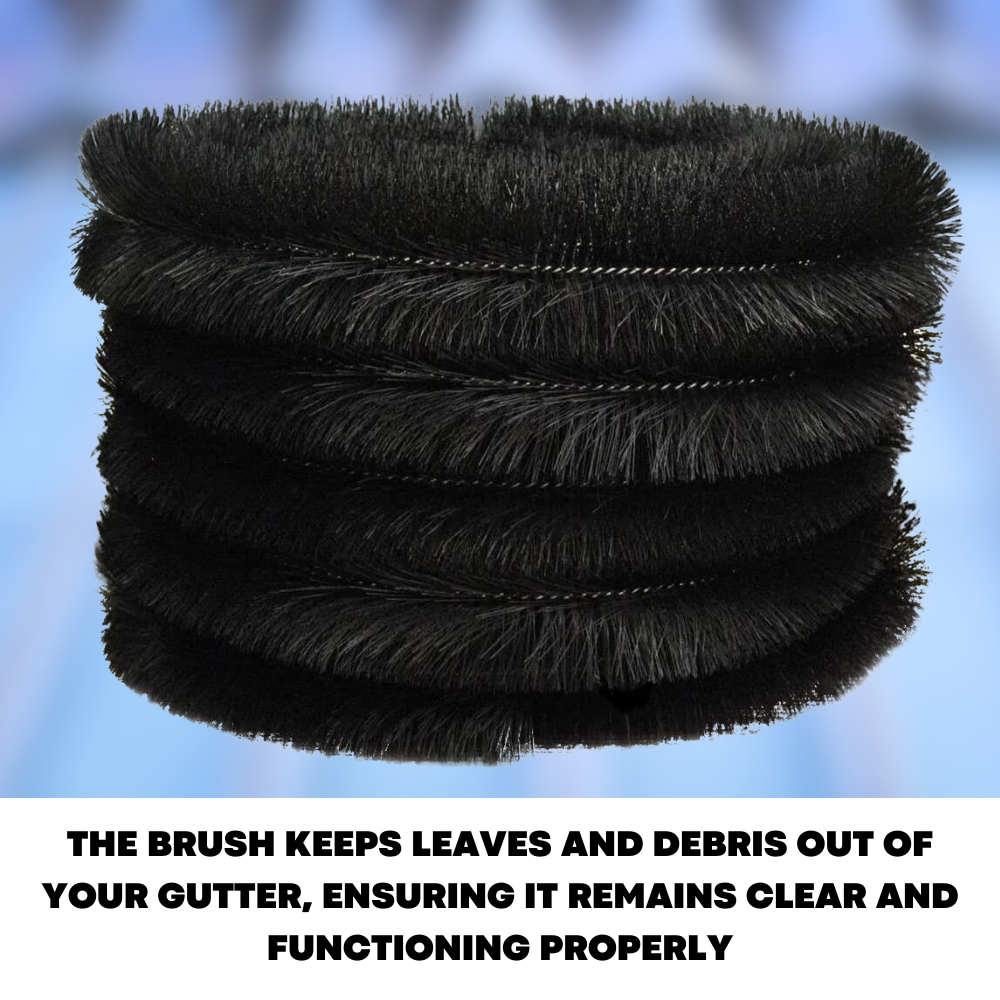 4M Gutter Brush Leaf Guard Guttering Protection Roof Drain Pipe Block Prevention - ZYBUX