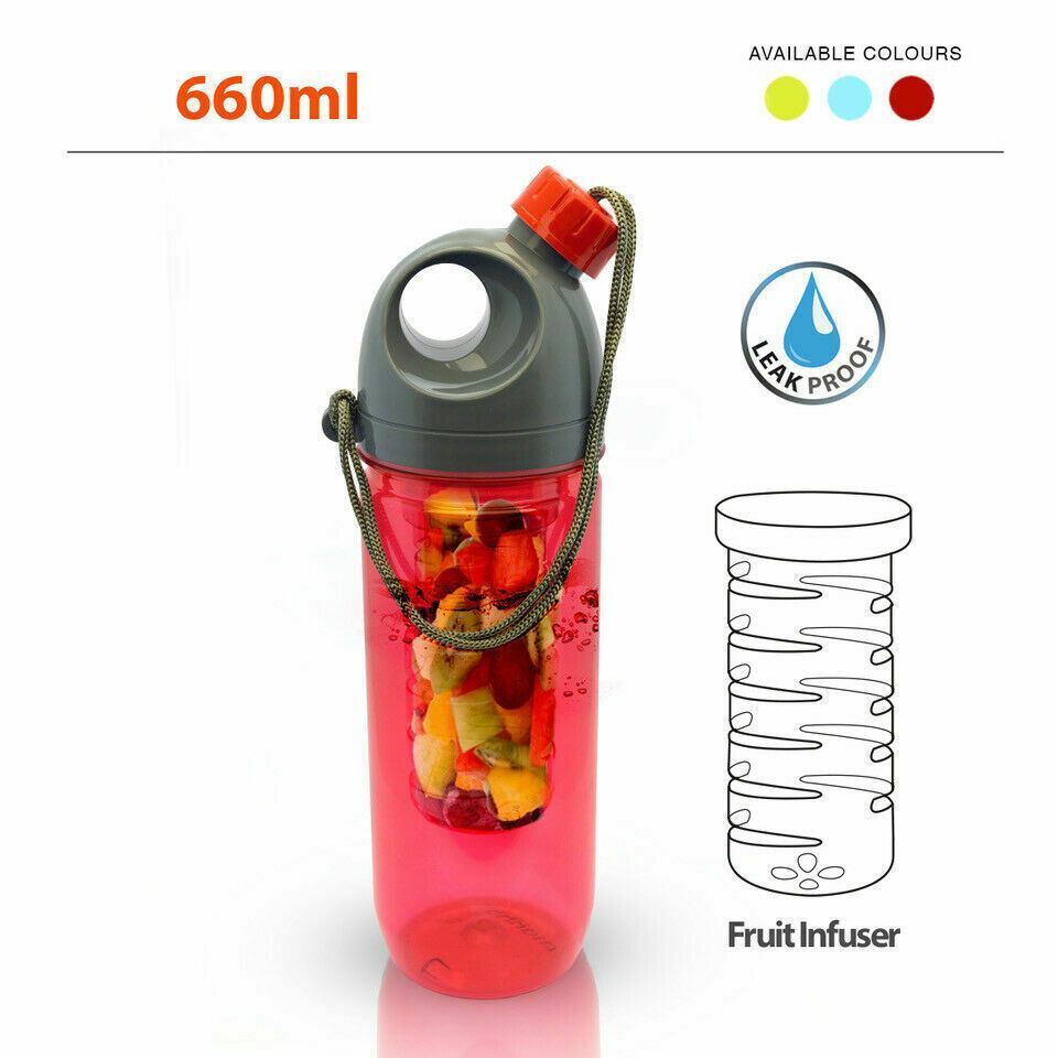 660ML Fruit Infuser Water Bottle BPA Free For Gym or Yoga