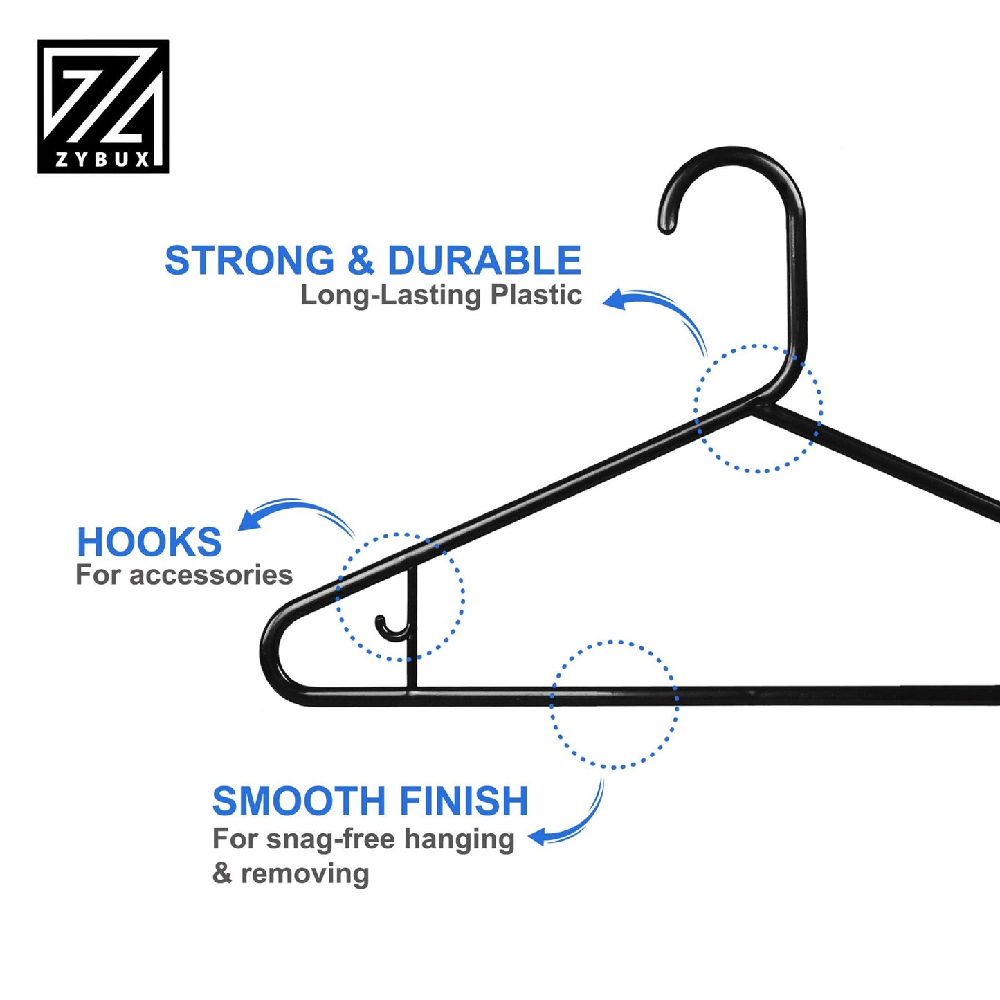 Adult Clothes Hanger Wardrobe Suit Claw Hook for Trouser Coat Hangers Strong - ZYBUX