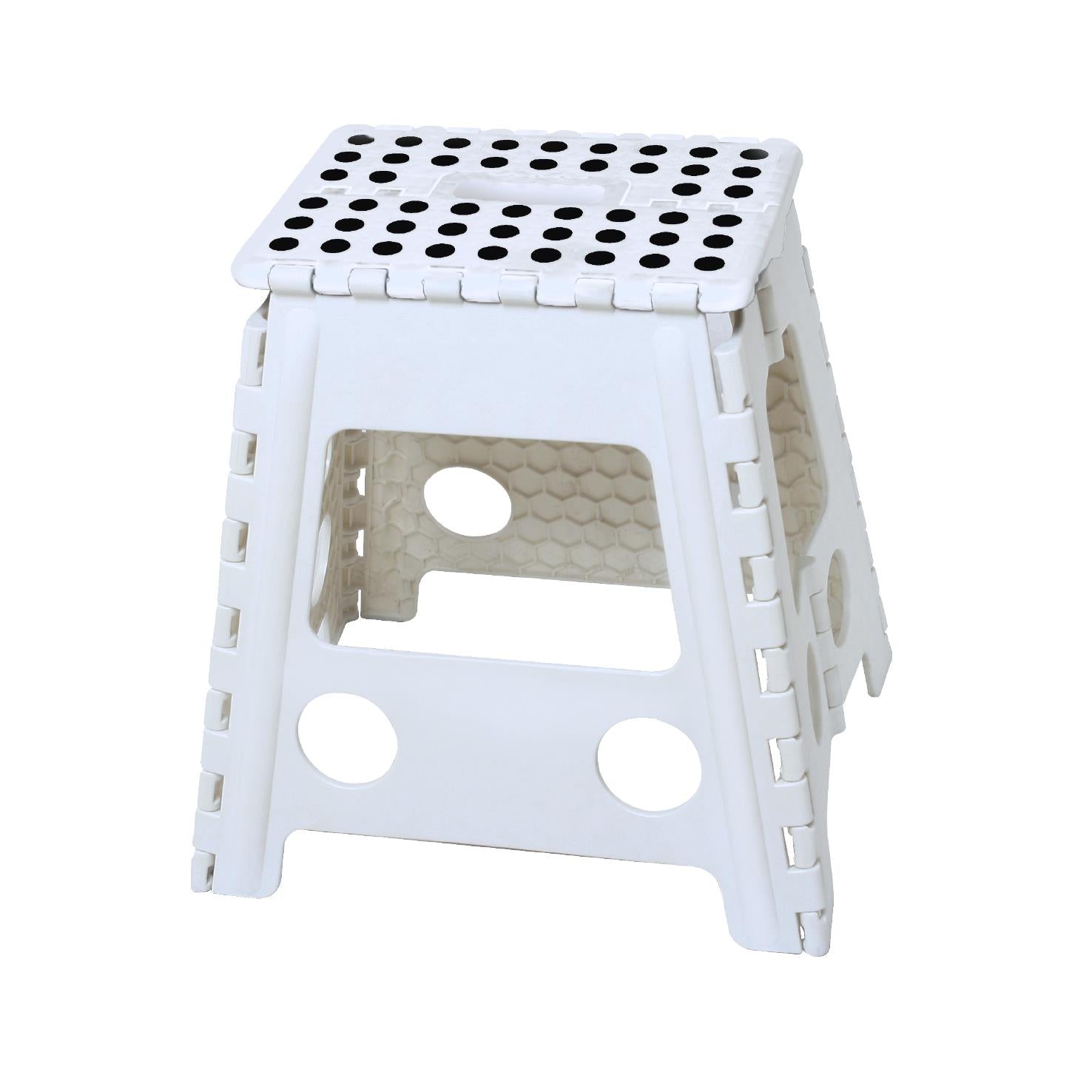 Folding Box Stool Multi Purpose Seat Plastic Collapsible Stepping Tool, Portable - ZYBUX