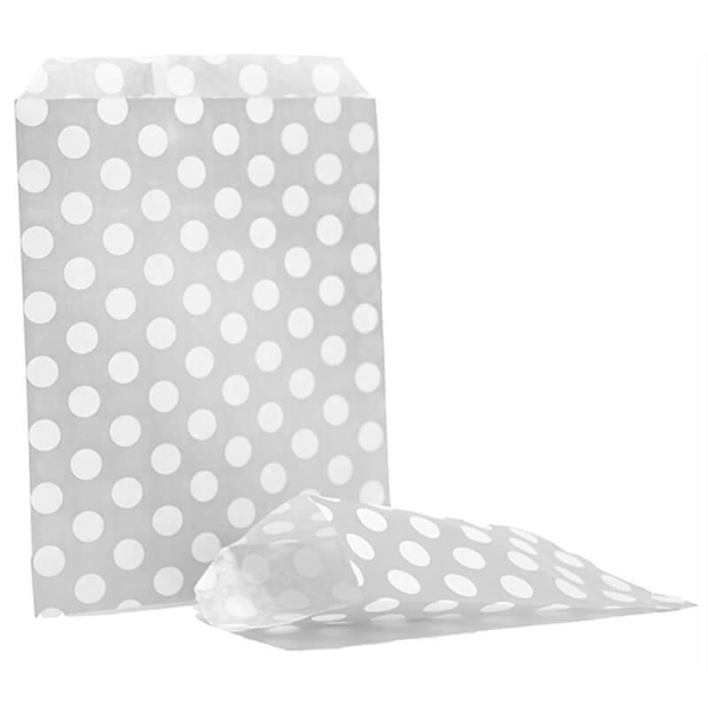 50x Polka Dot Candy Paper Wedding Favour Bags - ZYBUX