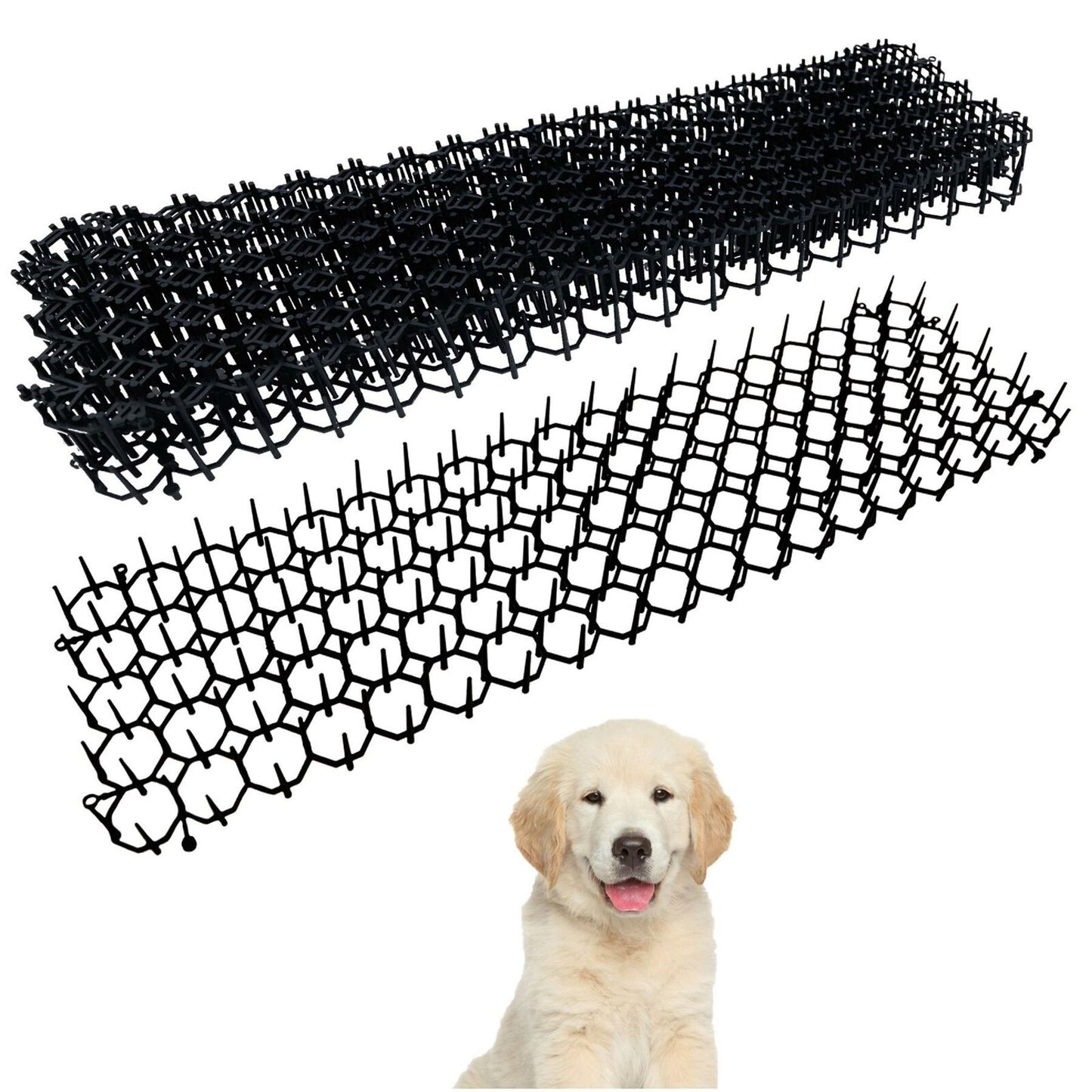 Cat Scat Mat Spike Anti-Dog Pest Deterrent Garden Repellent Animal Scarer, 12x - ZYBUX