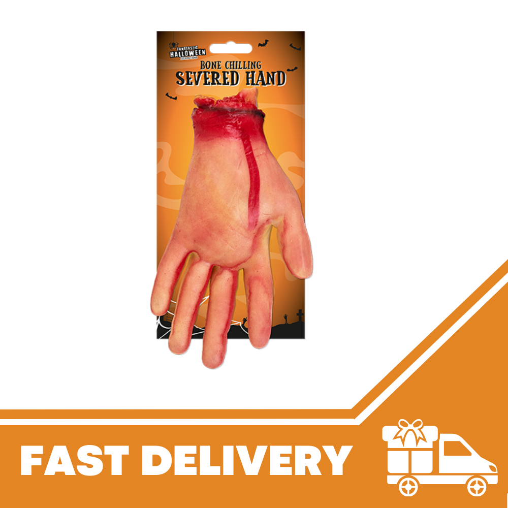 1x Halloween Fake Hand Life Like Cut Off Body Part Party Decoration Prop Trick - ZYBUX