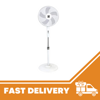 Floor Standing Pedestal Fan 16-inch Oscillating Electric 3 Speed White Cool Air
