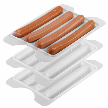 Microwave SAUSAGE Maker HOT DOG TRAYS Microwavable Dish Breakfast Easy Set of 3 - ZYBUX