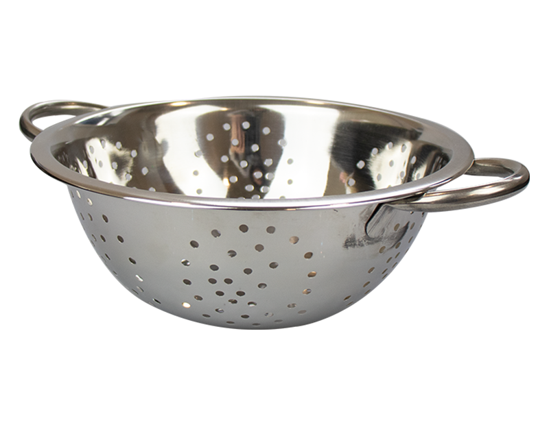 Stainless Steel Strainer Colander Handle Kitchen Vegetable Rice Salad 25cm UK - ZYBUX