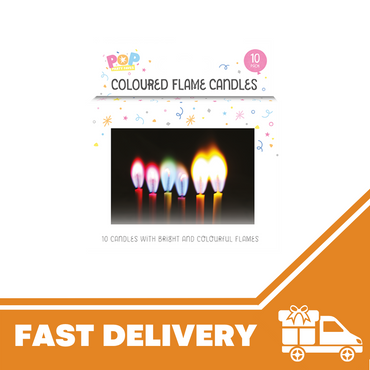 10x Colour Flame Candles Kids Adult Birthday Candle Party Cake Topper Decoration - ZYBUX