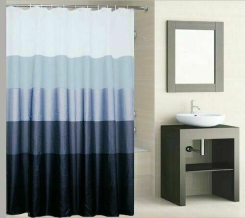 Luxury Modern Bathroom Shower Liner Curtains Extra Long with Hooks 180 x 180cm