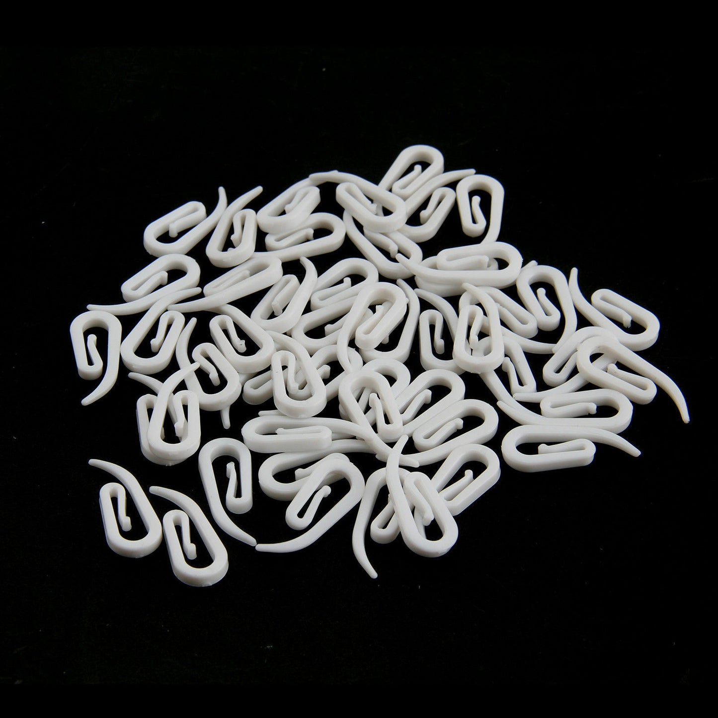 100x Curtain Hooks For Ring Header Tape White Plastic Door Window Hook Drapery - ZYBUX