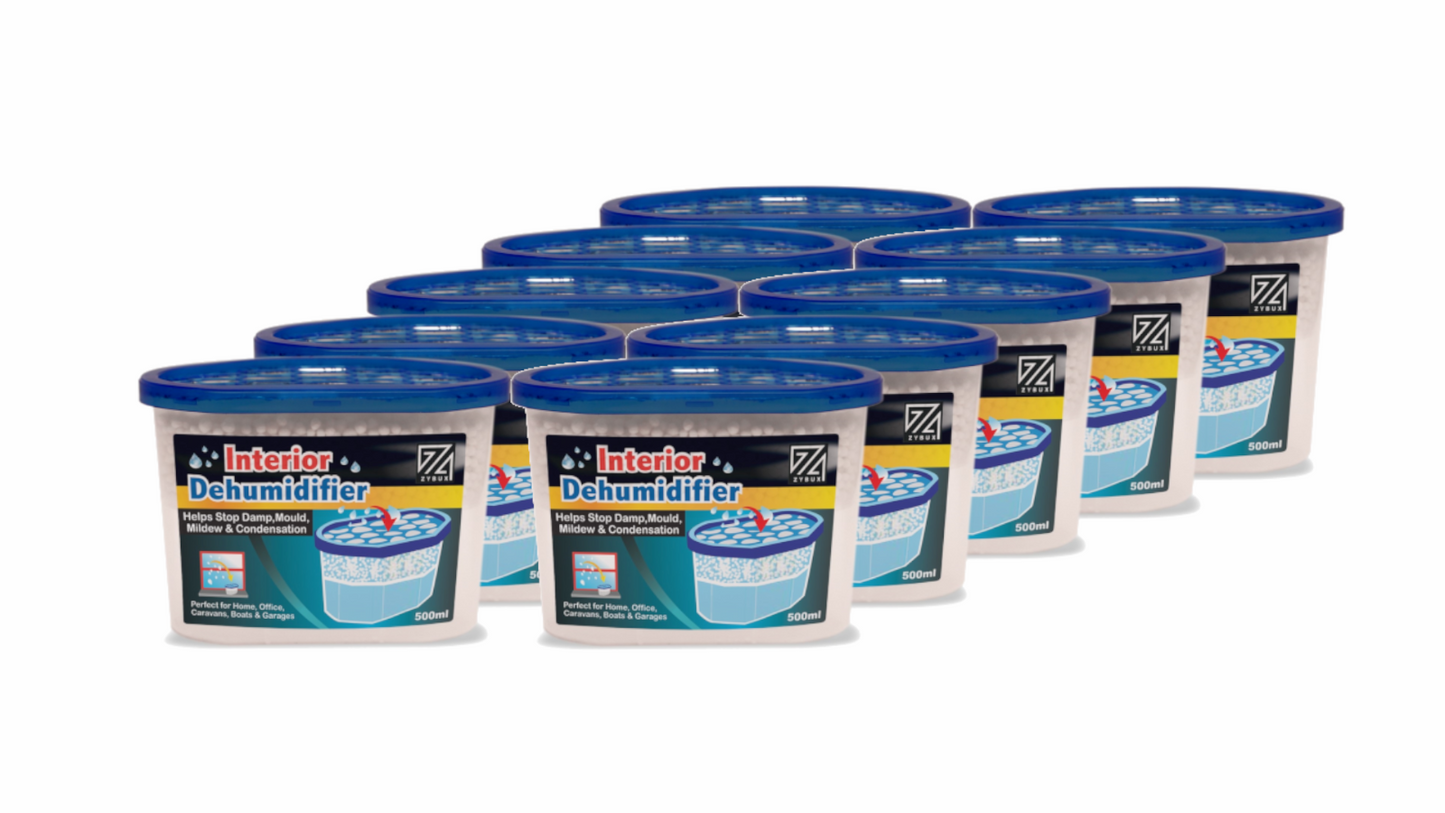 10x Interior Dehumidifier Condensation Remover Moisture Mould Absorber Damp Trap - ZYBUX