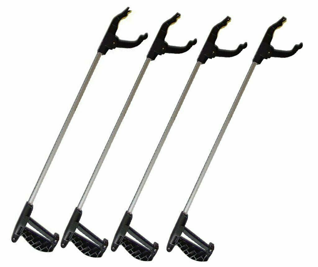 4x 75cm Grabber Reacher Long Reach Litter Pickup Tool Handheld Magnetic Tip - ZYBUX
