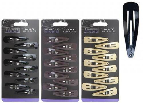 10x Hair Clips Snap Hairpins Slides Kirby Pins Set Women Baby Girls Metal Grip - ZYBUX