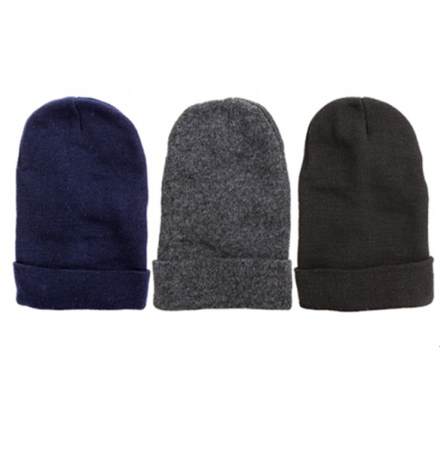 Mens Ladies Knitted Woolly Slouch Beanie Hat Winter Cap Unisex Adults Skateboard