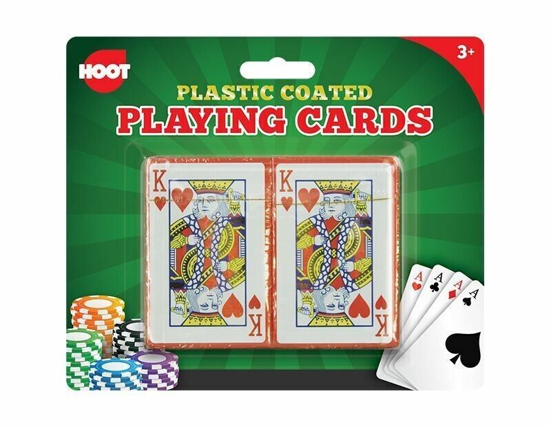 2 Decks Plastic Coated Playing Card Poker Professional Traditional Game Gambling - ZYBUX