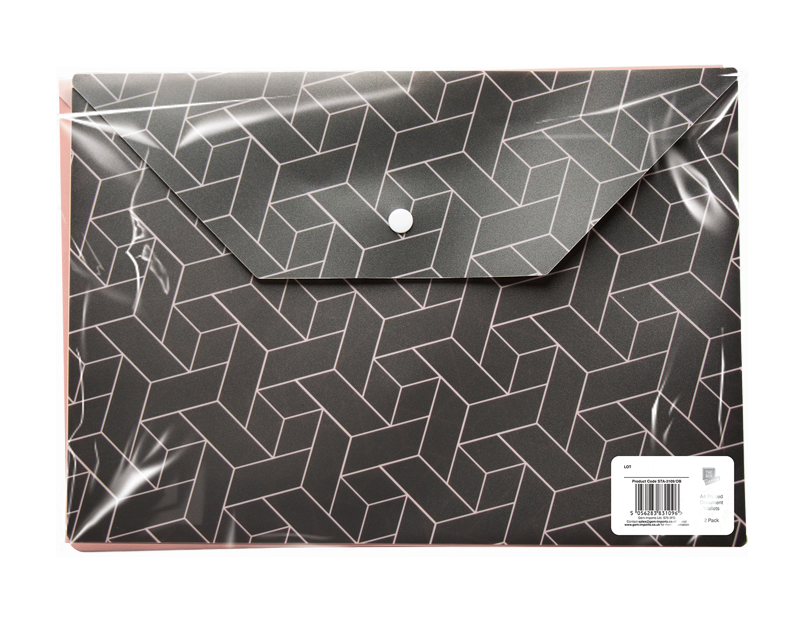 A4 Plastic Wallets with Press Stud - Office Storage Folders