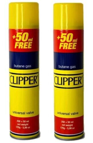 2x Clipper Universal High-Quality Butane Gas Lighter Fuel Fluid Refill 300ML - ZYBUX