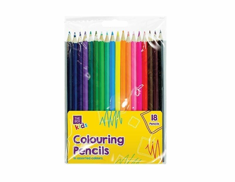 18 Large Quality Colouring Pencils Set Artists Drawing Kids Adults Handy Wallet