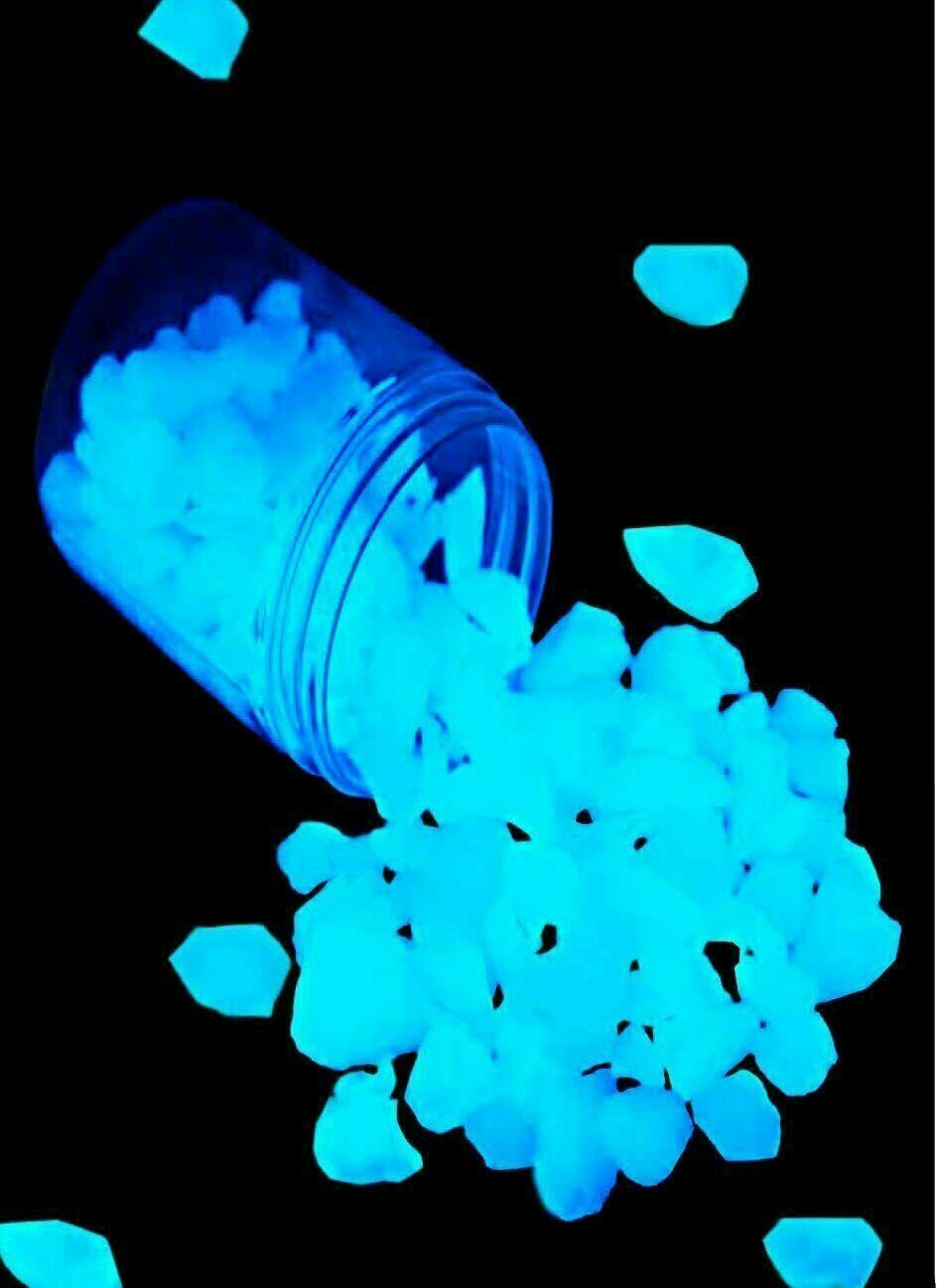 Glow In The Dark Pebbles Stones Fish Tank Rocks Garden Walkways Home 3 Packs