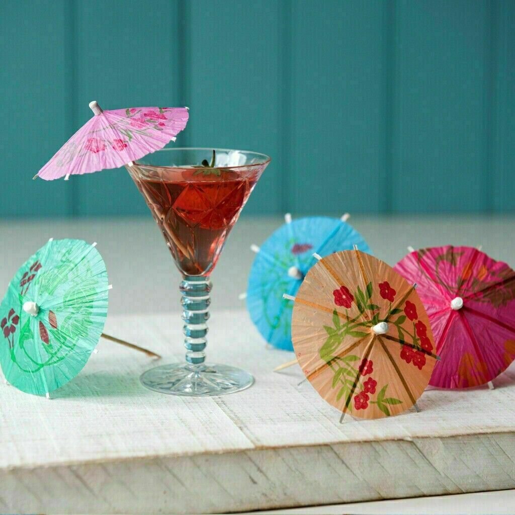 25x Cocktail Umbrellas For Drinks Party Cocktail Decoration