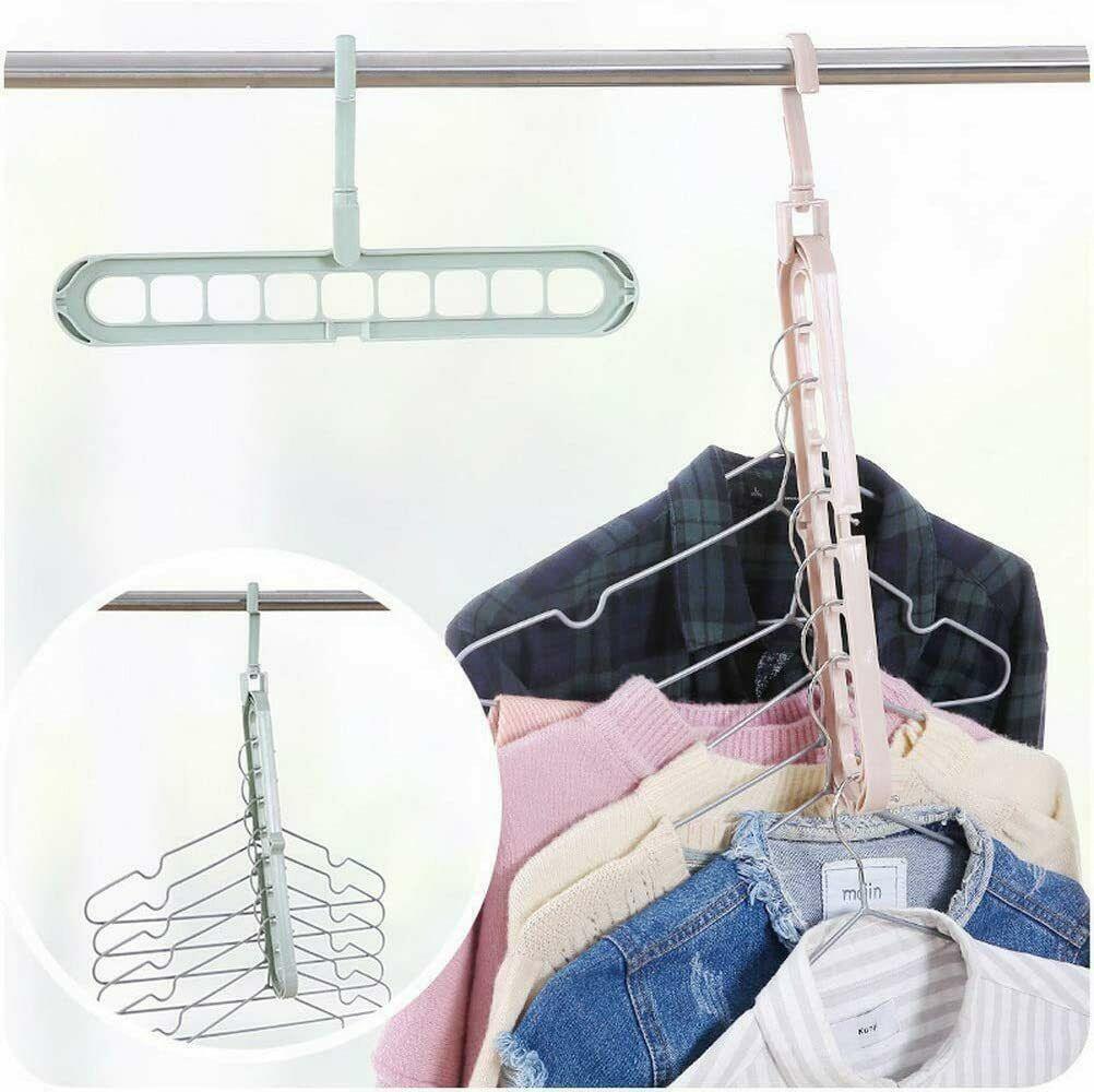 Closet Organizer Space Saver Magic Wonder 360° Rotate Cloth Hangers Storage Rack