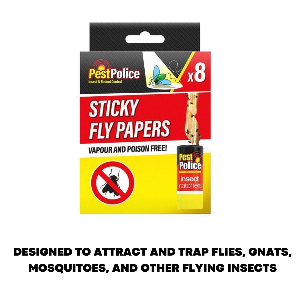 Fly Catcher Glue Insects Sticky Papers Bug Roll Traps Mosquito Wasp Tape Strip - ZYBUX