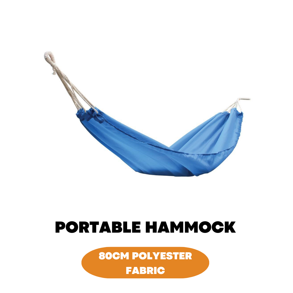 Garden Hammock Camping Cotton Fabric Outdoor Travel Swing Lightweight Hang Bed - ZYBUX