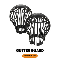 2 X Gutter Guard Downspout Leaf Filter Set Cover Down Balloon Drain Pipe Trap