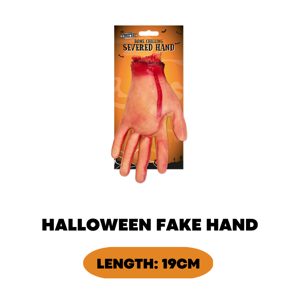 1x Halloween Fake Hand Life Like Cut Off Body Part Party Decoration Prop Trick - ZYBUX