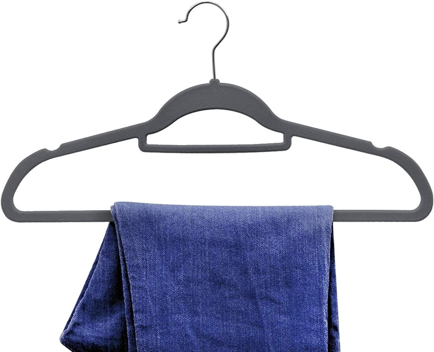 Non-Slip Velvet Adult Clothes Hanger Space Saving Wardrobe Coat Hangers, 20x - ZYBUX