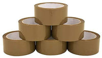STRONG BROWN CLEAR PARCEL PACKING PACKAGING TAPE ROLLS CARTON SEALING 48MM X 66M