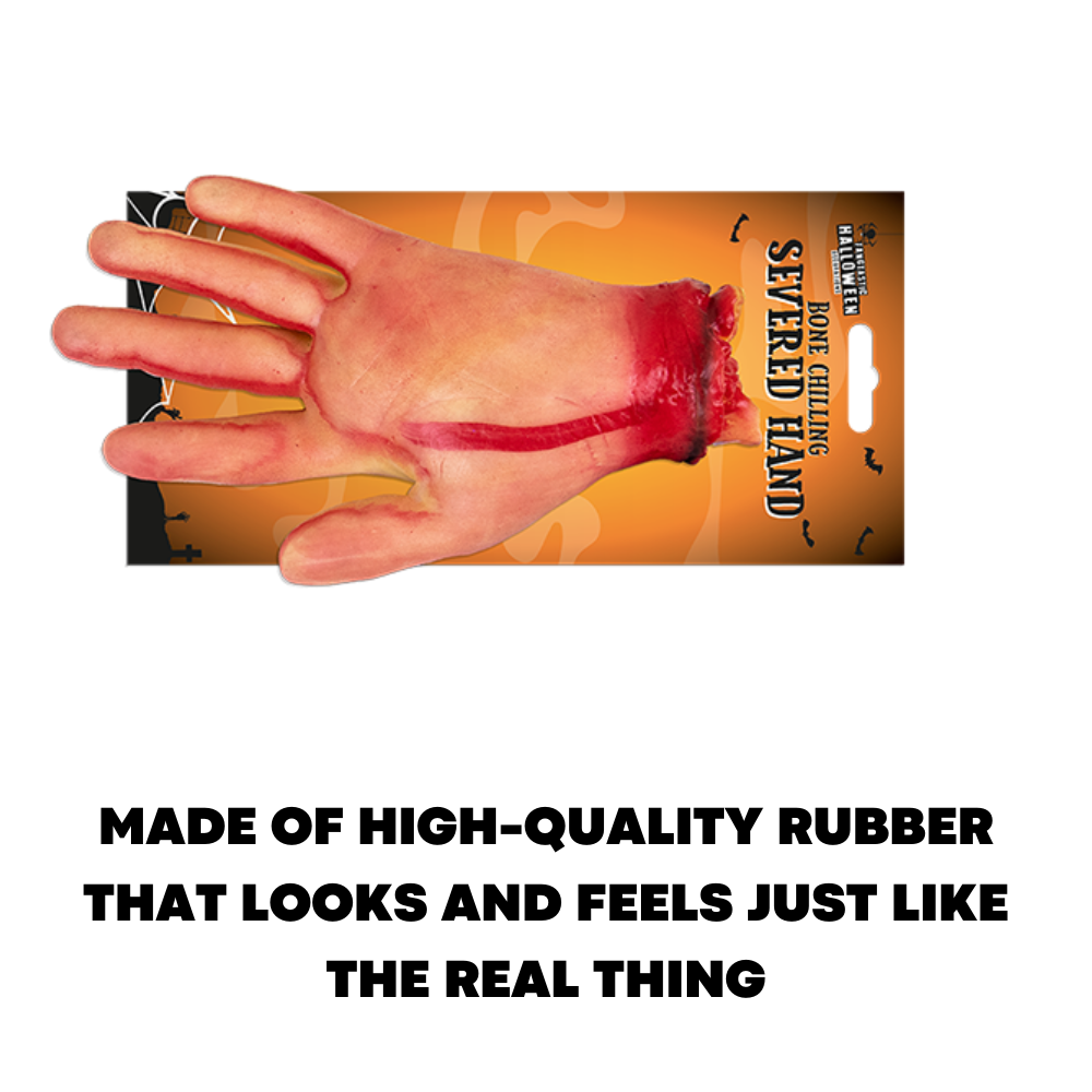 1x Halloween Fake Hand Life Like Cut Off Body Part Party Decoration Prop Trick - ZYBUX