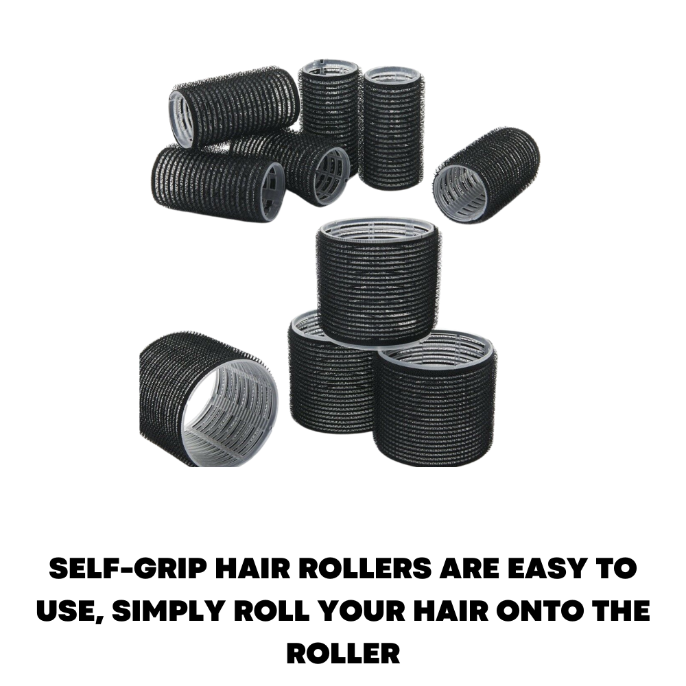 Self Grip Rollers Cling Stick Hair Curler Curls Wave Styling Salon Setting Tool - ZYBUX