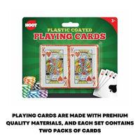 2 Decks Plastic Coated Playing Card Poker Professional Traditional Game Gambling