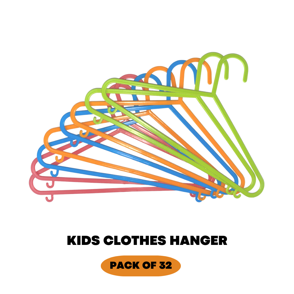 32 x plastic clothes hangers For Kids Coat Organisation