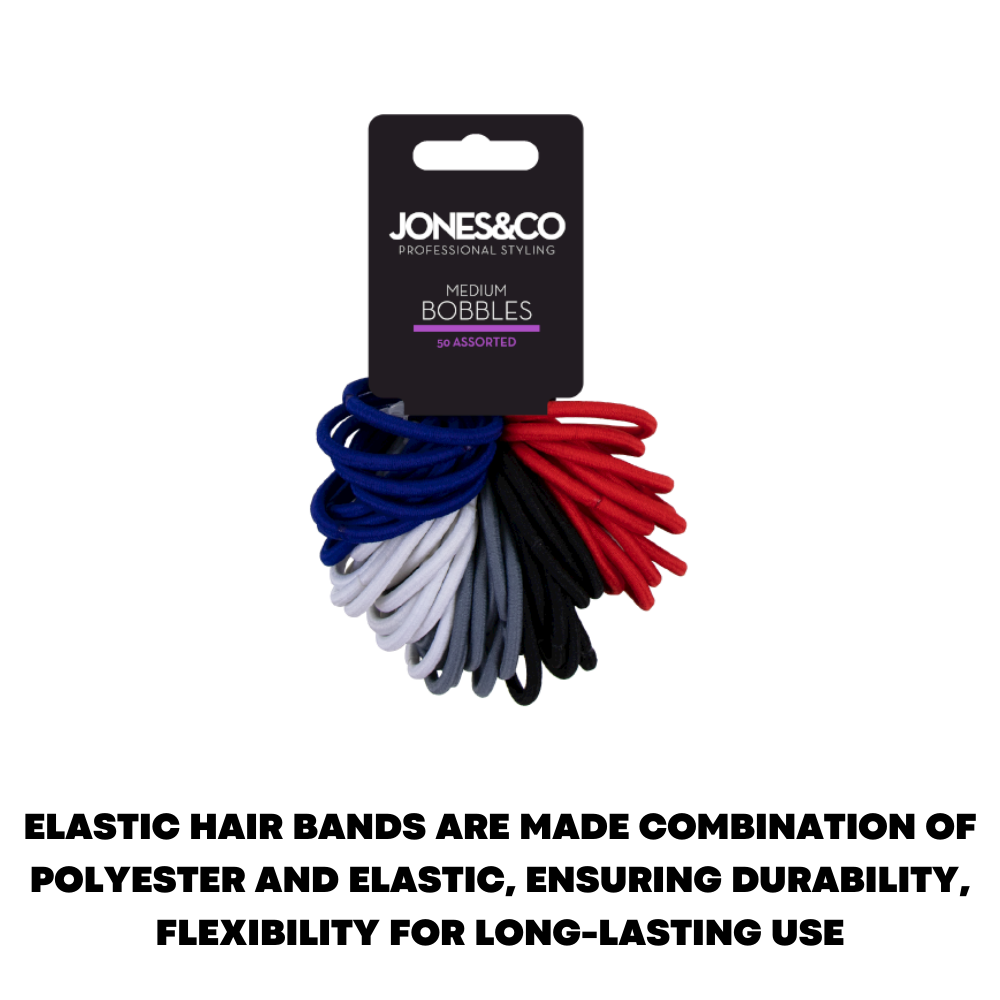 50 x Medium Hair Elastics Bands Thick Elastic Girls Bobbles Band School Ponytail