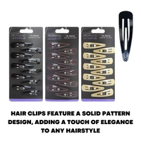 10x Hair Clips Snap Hairpins Slides Kirby Pins Set Women Baby Girls Metal Grip - ZYBUX
