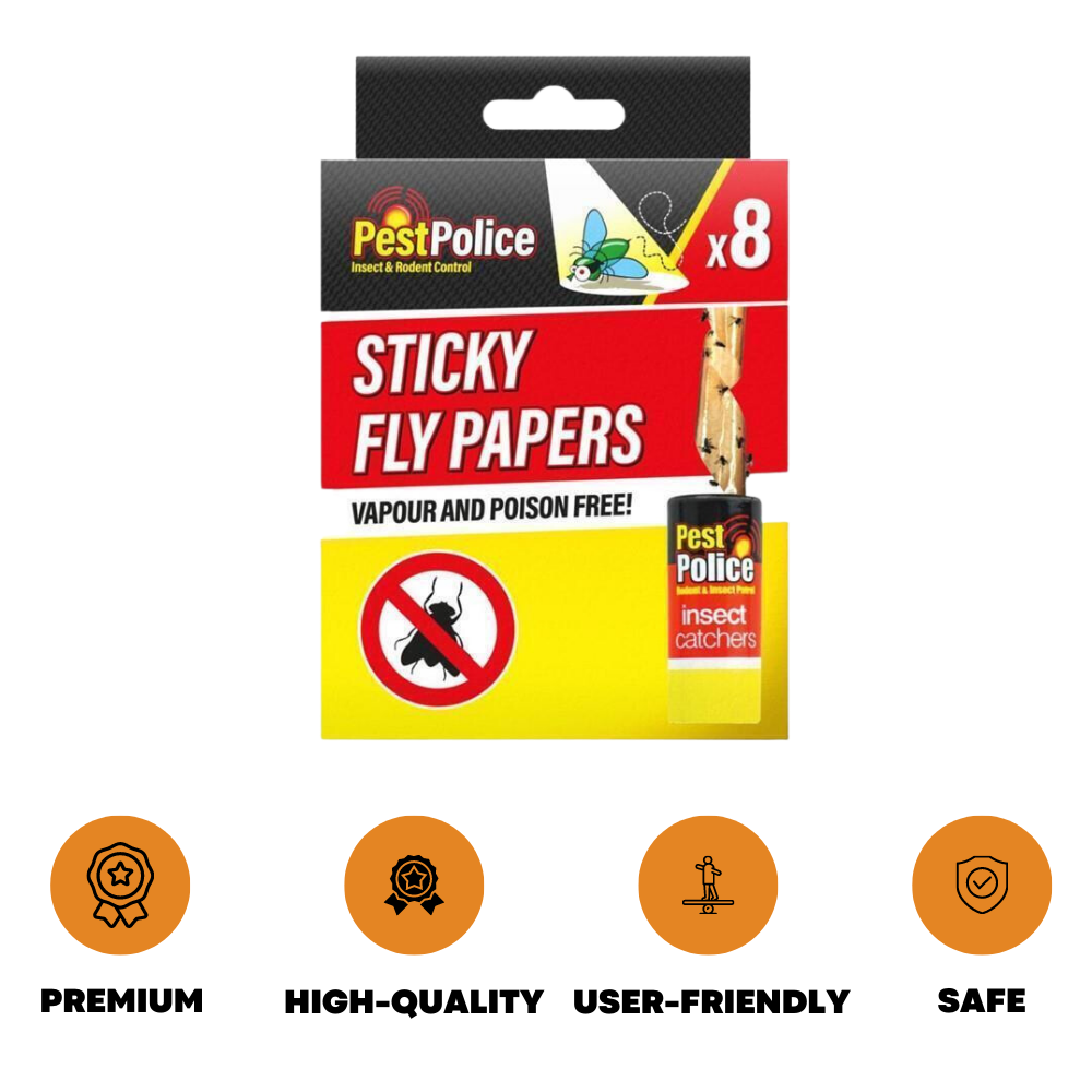Fly Catcher Glue Insects Sticky Papers Bug Roll Traps Mosquito Wasp Tape Strip - ZYBUX