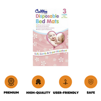 3x Disposable Baby Changing Bed Mats Travelling Incontinence Night Sleep Pads - ZYBUX