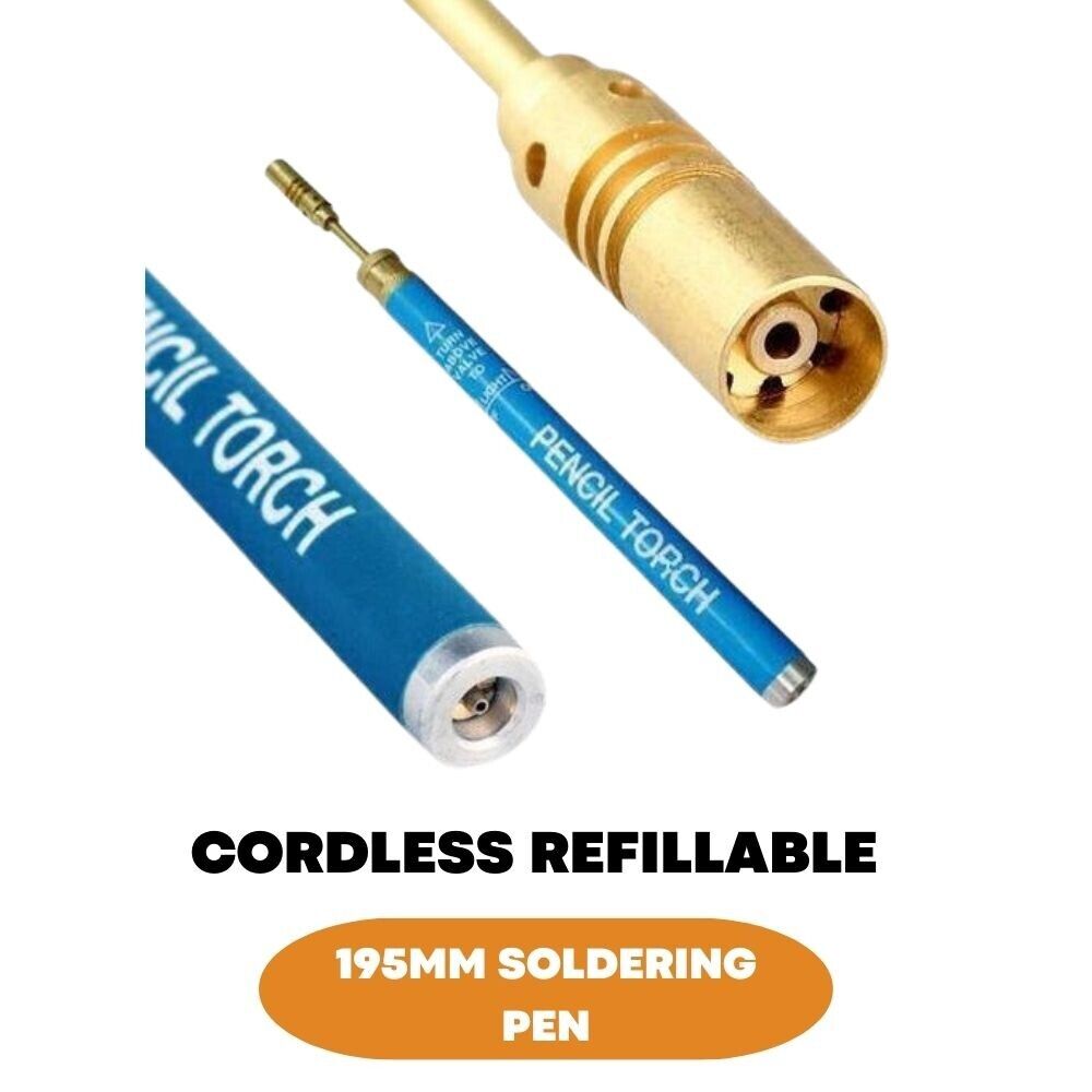 Cordless Refillable Butane Micro Pencil Blow Torch Gas Soldering Iron Jewellery - ZYBUX