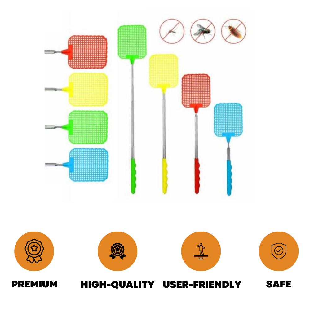 Extendable Fly Swatter Insect, Bug, Mosquito & Wasp Killer - ZYBUX